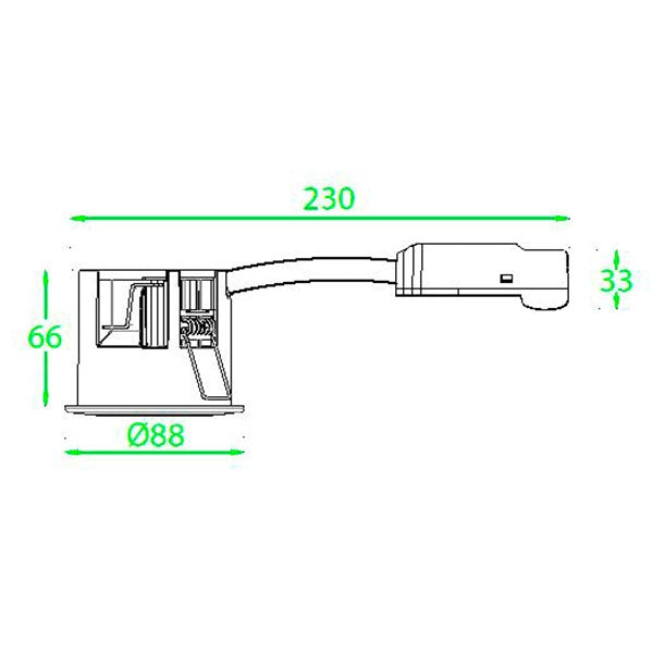 Blue-DL udendørsspot version 1 m. GU10 fatning - Mat hvid