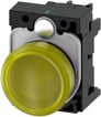 Signallampe 22 mm rund plastik gul