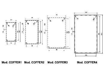 TEKO kassette kabinet - Sort (160x95x45mm)