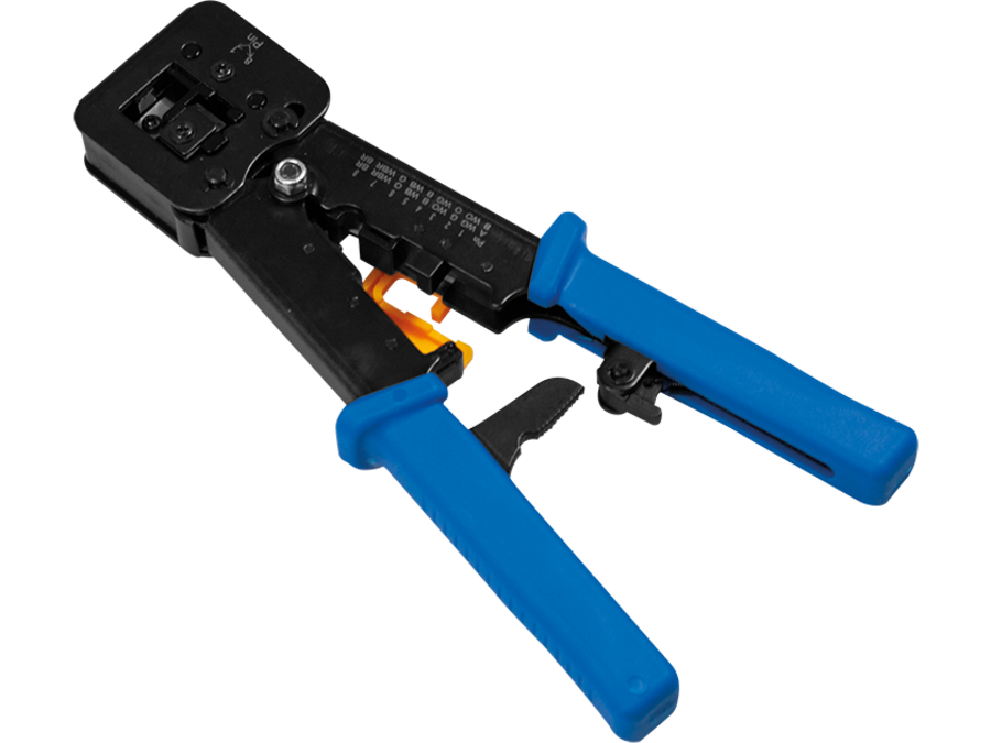 Modular krimptang til RJ11/12/45/EZ, m. pass through klipper