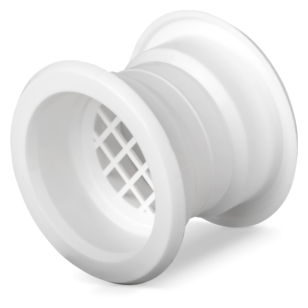 Dør-ventilationsrist - Ø40mm D35-40mm Hvid (6 stk.)