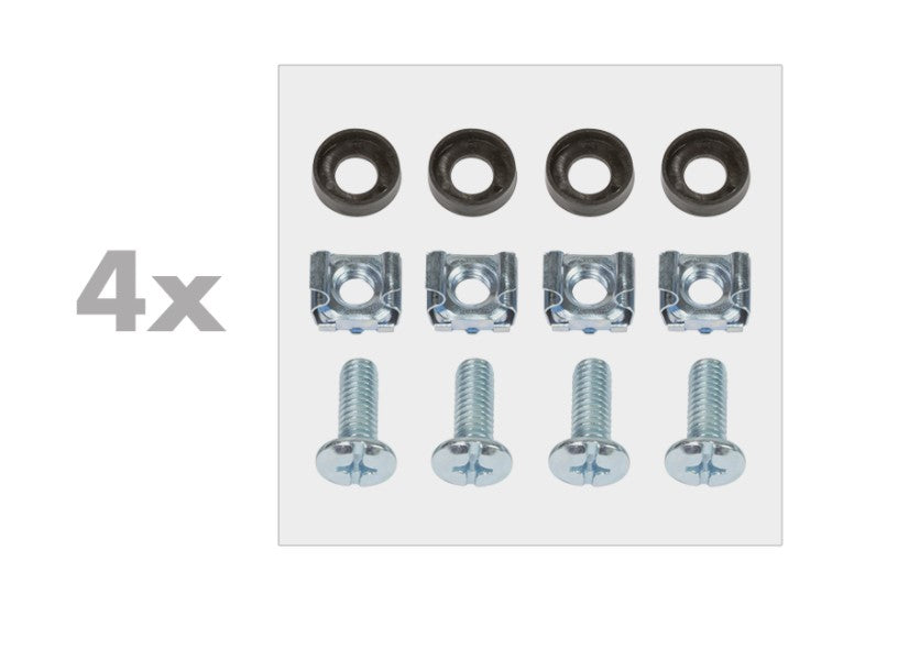 19" væg-beslag - 4U, D236-400mm, Lys grå