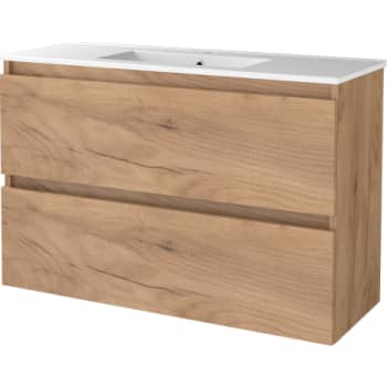 Sanibell Basicline kompakt grebsfri møbelsæt 101x39,5cm whiskey eg