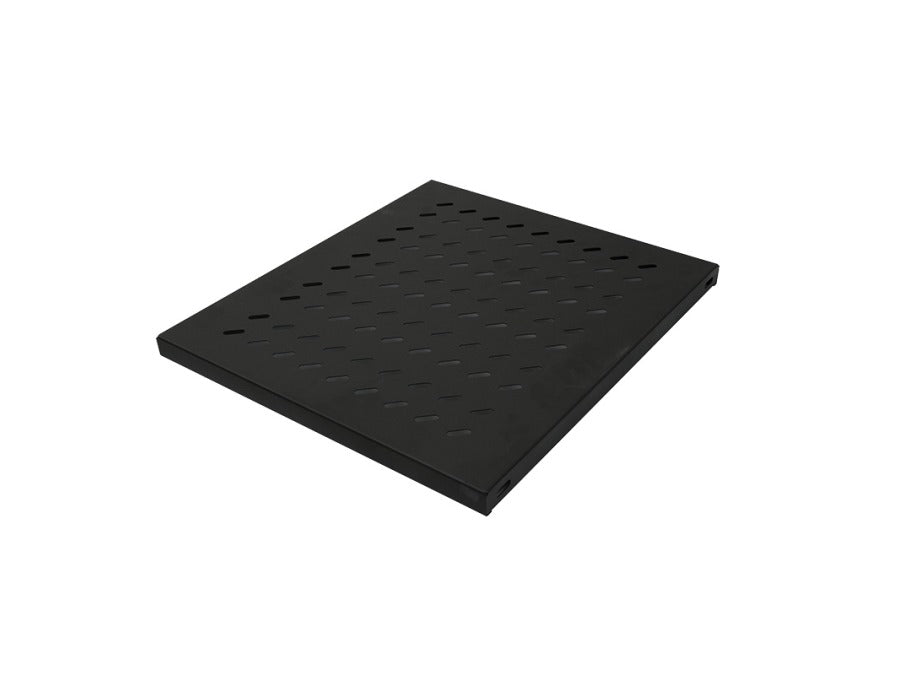 19" hylde til rack skabe, 465x525mm, Sort