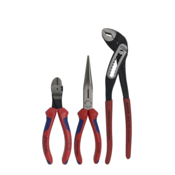 KNIPEX tangsæt med vandpumpetang, bidetang og spidstang