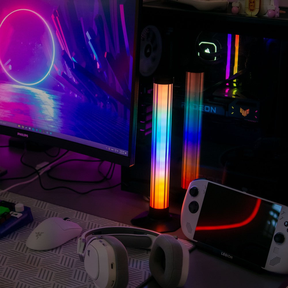 2 stk. 43cm RGBIC ambient light bar med Bluetooth og 5W effekt - USB-indgang 5V
