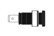 Sikkerheds-bananbøsning, Sort 4mm, 32A (IEC1010)