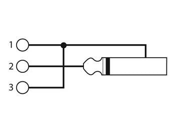 XLR adapter - XLR 3P han til 6,35mm mono JACK hun