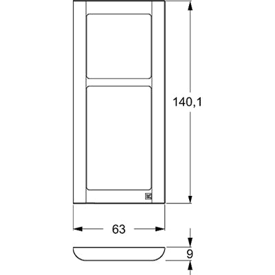 LK Fuga ramme SOFT 63 2½m - stålmetallic