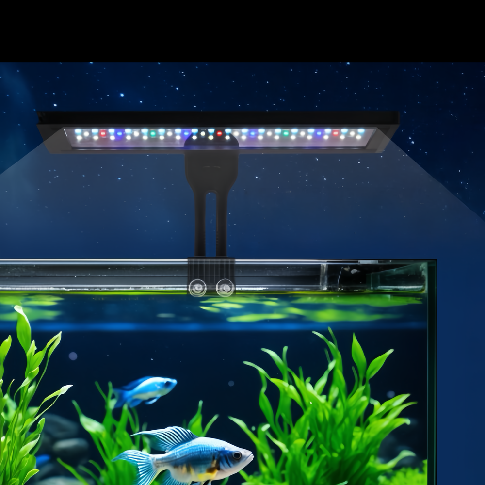 30 cm LED akvarielampe med RGBW lys, 18W effekt og timer - 230V input