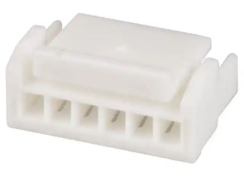 Ledning-til-print stikhus - JST GH, 1x6pol, 1,25mm