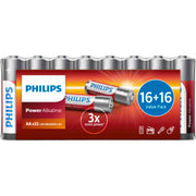PHILIPS Power alkaline batteri, AA LR6, 32 stk.