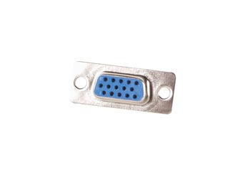 D-SUB stik - 15pol HD hun (VGA), loddeben