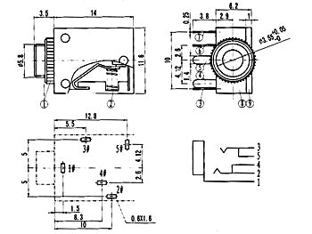 JACK fatning - 3,5mm stereo hun, til kabinet/print