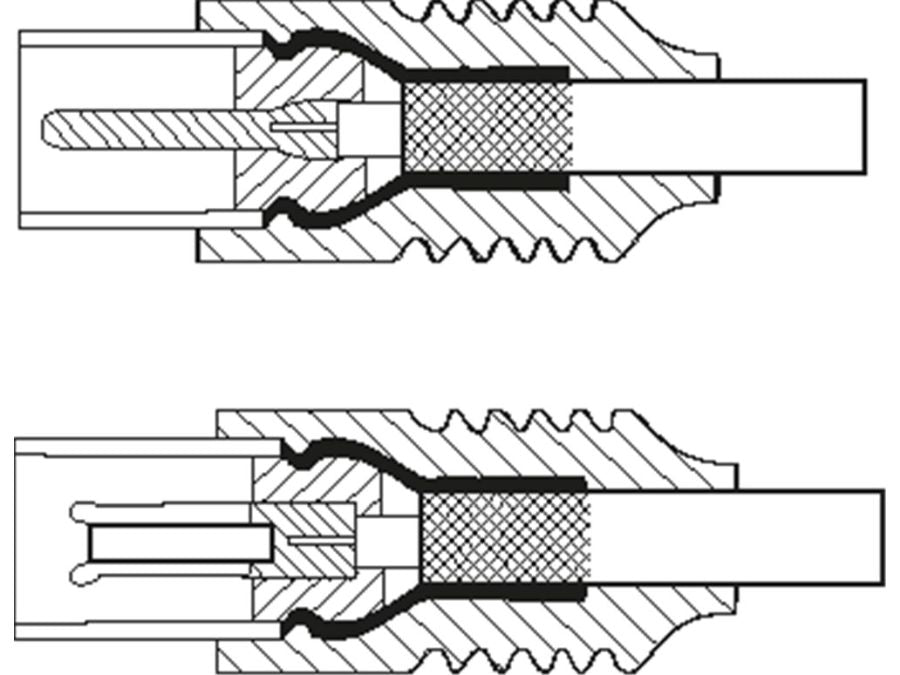 Antennekabel - Klasse A+ 3x skærm, Coax han/hun, Hvid (1,5m)