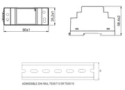 DIN-skinne strømforsyning - 24V / 24W (1A)