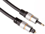 Optisk kabel - TOSLINK han til 3,5mm mini TOSLINK han (1,5m)