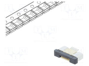 FFC (PFC) Flexkabel konnektor - 6pol, ZIF, SMD (0,5mm)