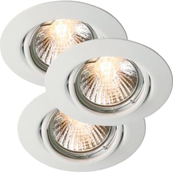 Downlight Triton 230V 3-Kit kipbar hvid