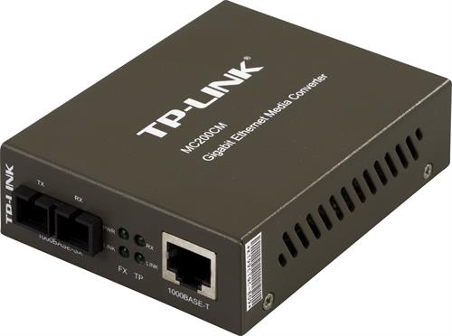 Mediekonverter - Fiber SC multimode - TP(RJ45) 1000Mbps