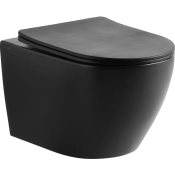 Lavabo Studio NoRim væghængt toilet med soft close sæde, matsort