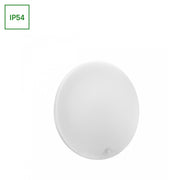 Nymphea Proxi PIR 18W LED Loftlampe - Varm Hvid, 230V, 120°, IP54, Ø300x60mm, Rund, Hvid