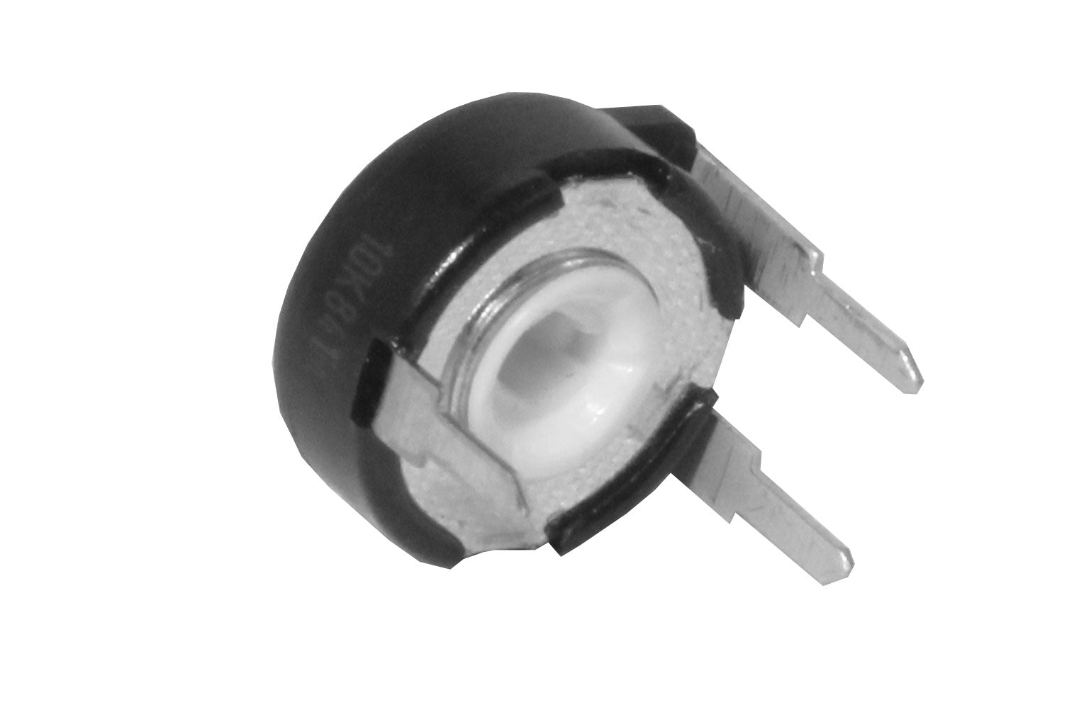 Vandret trimmepotmeter - 10kOhm, lille 10mm, spindel