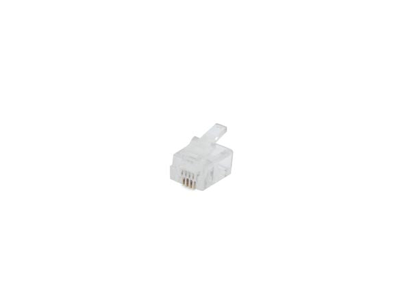 RJ11 modular telefonstik - 6P4C til flad kabel (50 stk.)