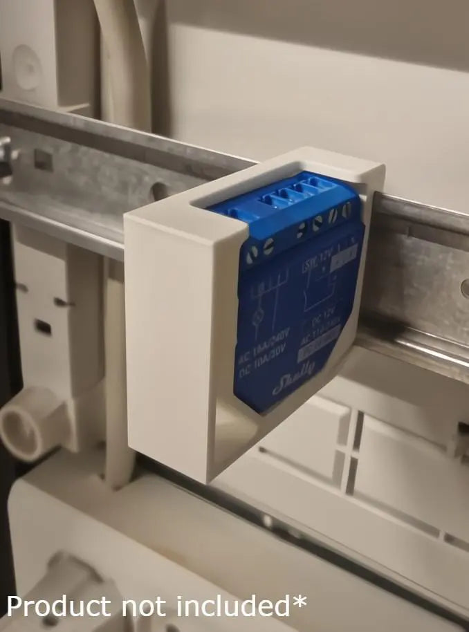 Shelly - DIN-skinne adapter til Gen2 enheder (Shelly Plus I4 I4 DC Plus 1 Plus 1PM Plus 2PM 0-10V Di