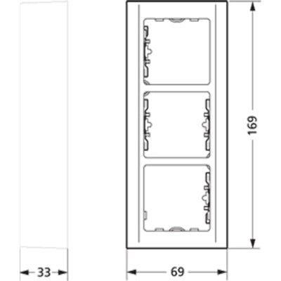 LK Fuga softline underlag 3 modul hvid