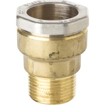 Isiflo 27 mm x 3/4" overgang med nippel, messing, t/gl. rør PN16