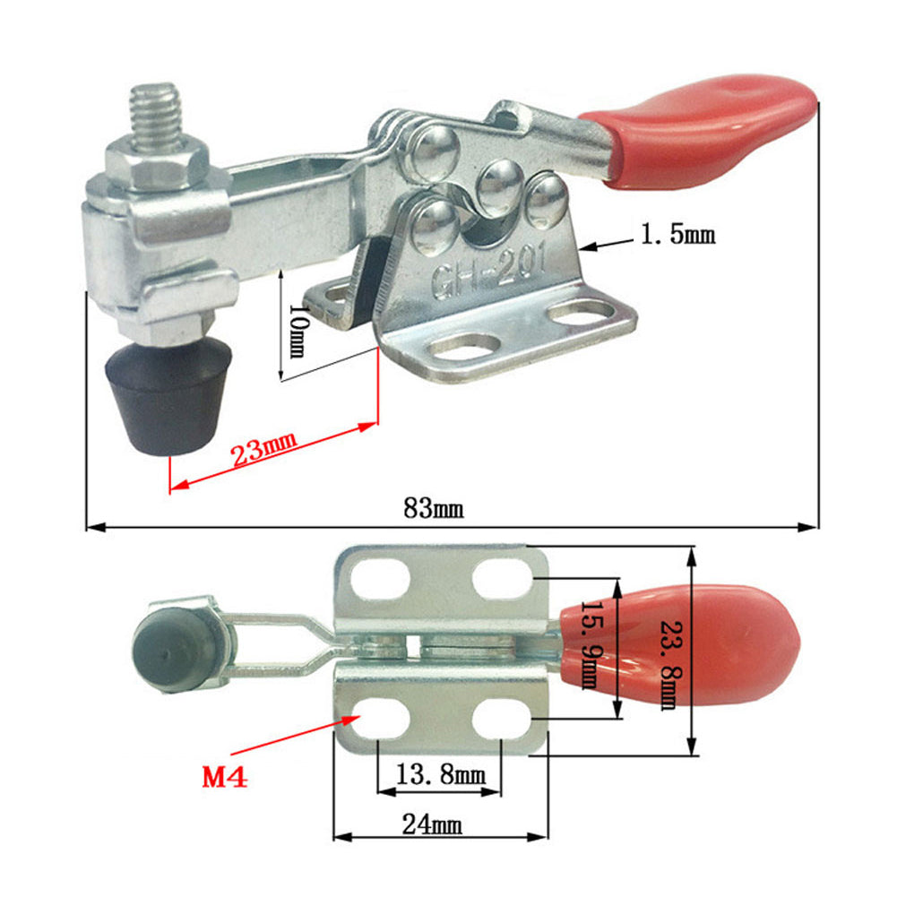 Hurtigspænder til skruemontage - L83mm, maks. 27kg