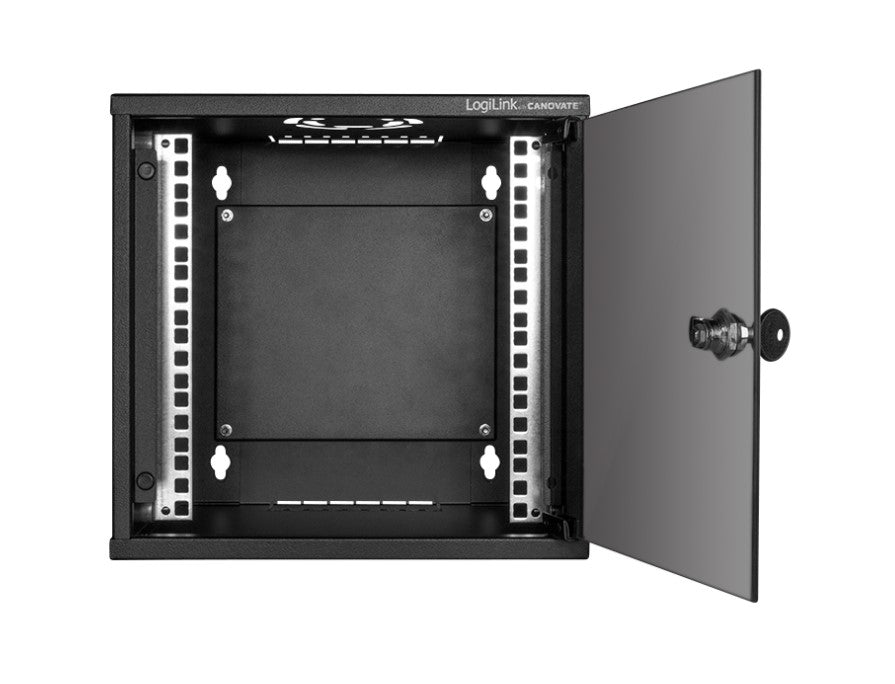 10" væg-rackskab - 6U B312xD300mm (SOHO) Sort