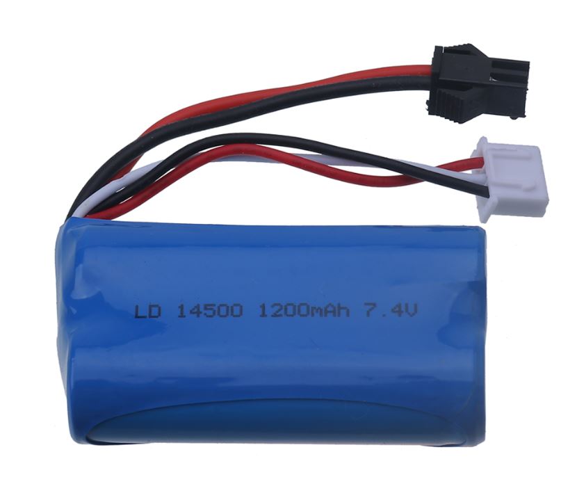 LiION batterimodul - 7,4V 1200mAh (SM-2P + XH-3P stik)