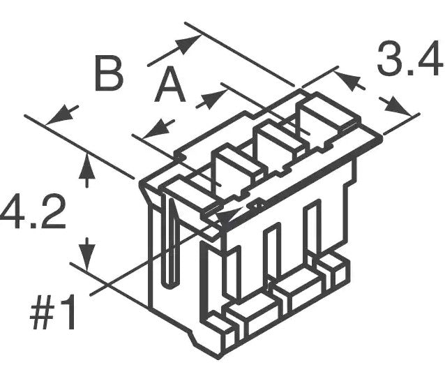 Ledning-til-print stik - JST ZH, 1x6pol, 50V/1A (1,5mm)