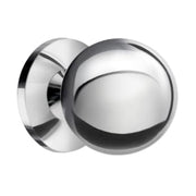 Knop i poleret krom, diam 24 mm