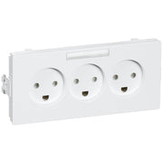 LK Clic line stikkontakt trippel m. j hvid