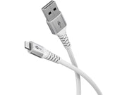 USB-A til Lightning Supersoft PD Tekstilkabel 3A, Hvid (0,5m