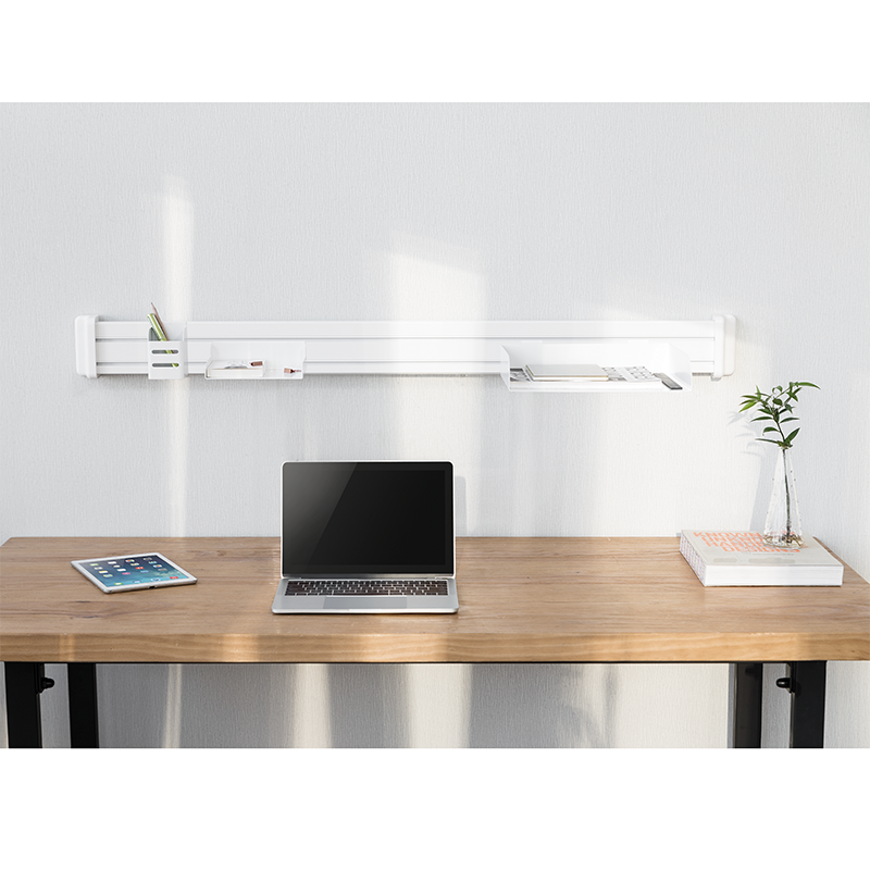 Slatwall, Multifunk. monitor vægbeslag - Hvid (2 stk.)