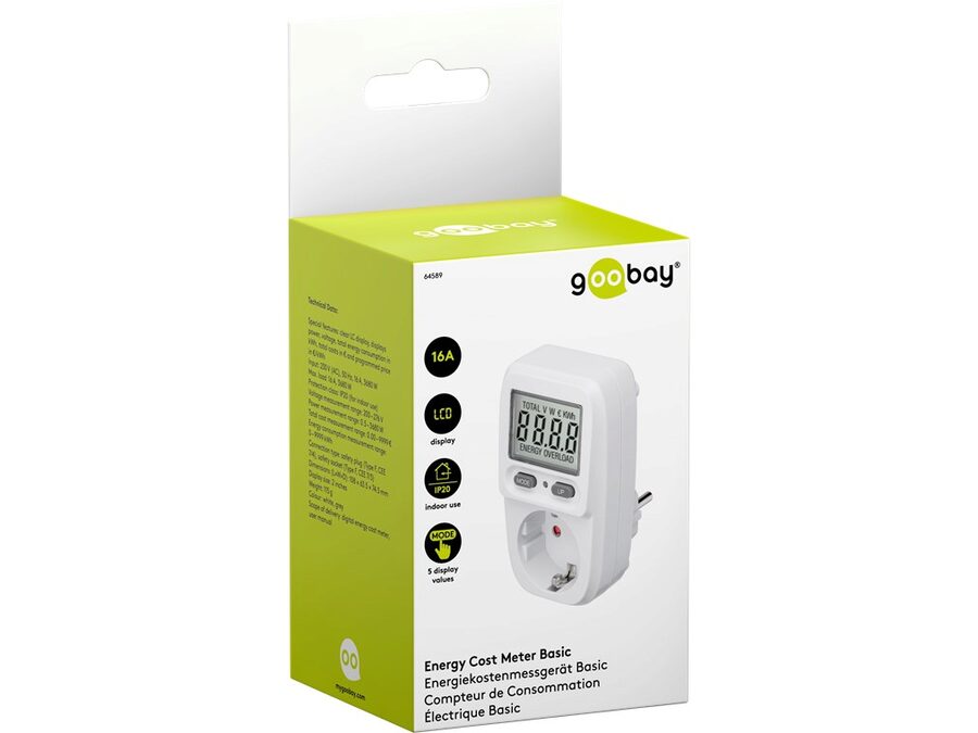 Digital Energimåler BASIC - 230V 16A, CEE7/3