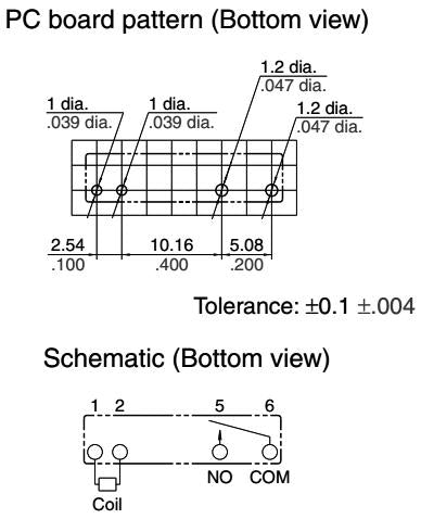Vertikalt relæ - 24VDC / 5A, 1 x slutte (SPST-NO)