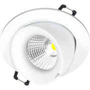 Velia Large Tilt LED Downlight 3000K mat hvid rund