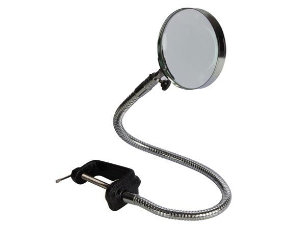 Lup - Forstørrelsesglas m. 3x dioptri, svanehals bordmont.