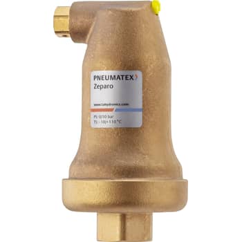 Zeparo ZUT til udluftning DN20 3/4" mikrobobler snavs magnetit