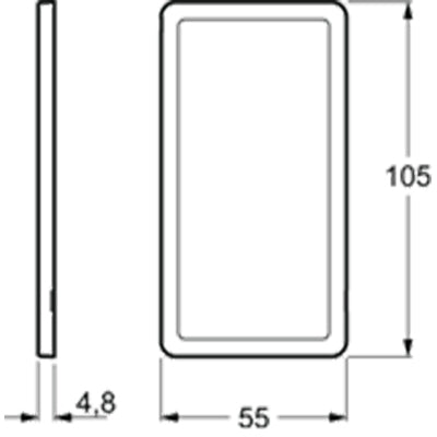 LK Fuga ramme SLIM 55 2m - hvid