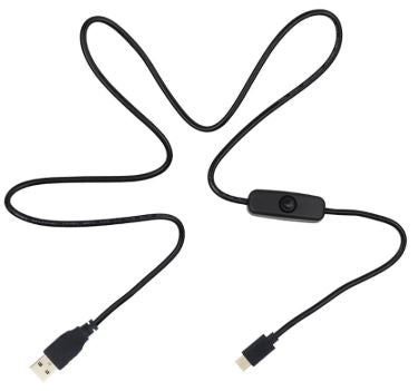 USB A til USB-C kabel m. ON/OFF kontakt (1m)