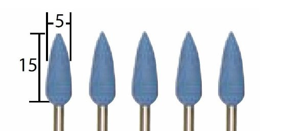 Elastiske silikone polere projektil (5 stk.)