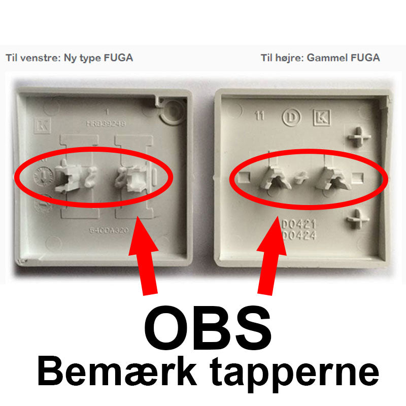 Fuga Tangent afbryder 2 - pol 440 V koksgrå (gammel type)