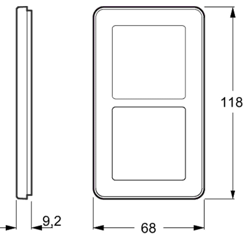 LK Fuga ramme CHOICE 68 2x1m - transparent