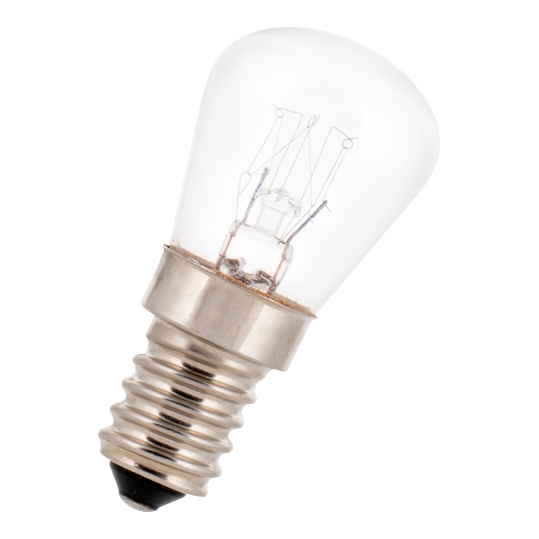 Pygmæpære - 240V / 25W, E14 sokkel, Klar (Ø26x57mm)